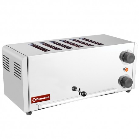 Toaster (grille-pain) électrique 6 tranches - Acier inox. | D6GP-XP - Diamond