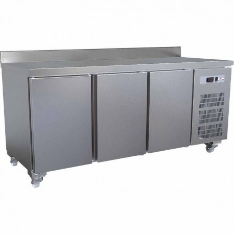 Table frigorifique, ventilé, 3 portes GN 1/1 (405 Lit.), sur roues | WR-MGN3-V/R2-BA - Diverso By Diamond