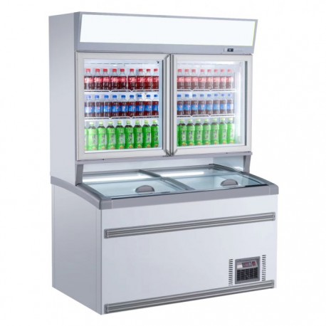 Combiné réfrigérateur congélateur murale 2 portes | 7455.2500 - CombiSteel